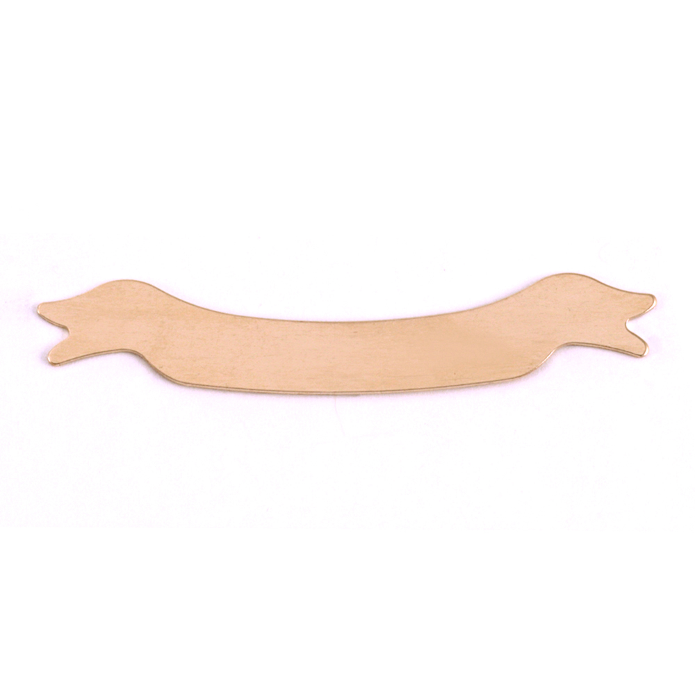 Metal Stamping Blanks Copper Banner, 55mm (2.16") x 6.4mm (.25"), 24g, Pack of 5